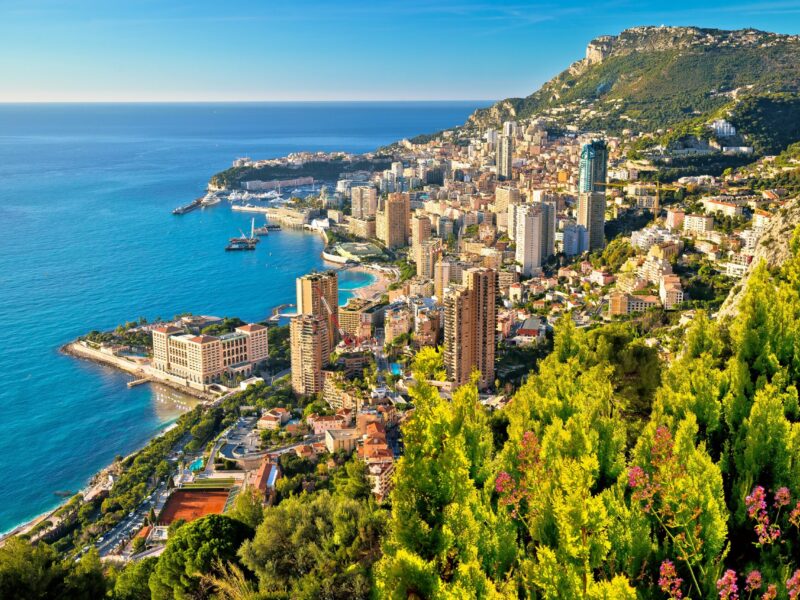 Monaco,Cityscape,And,Coastline,Colorful,Nature,Of,Cote,D’azur,View,