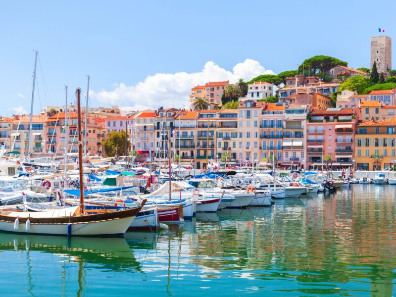 Cannes,Marina,View,On,A,Sunny,Summer,Day,,Coastal,Landscape