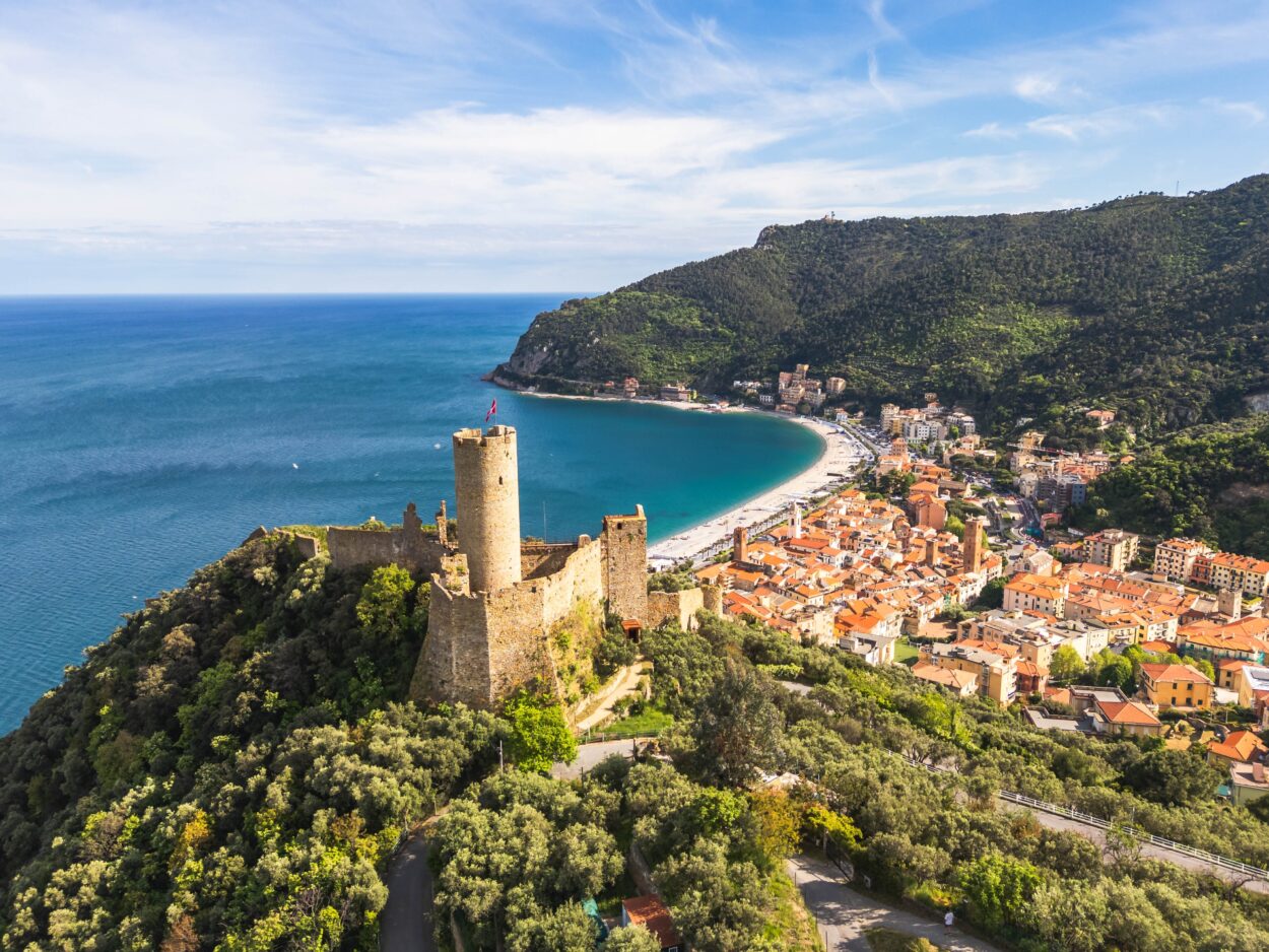 Aerial,View,Of,Monte,Ursino,Castle,In,The,Old,Village
