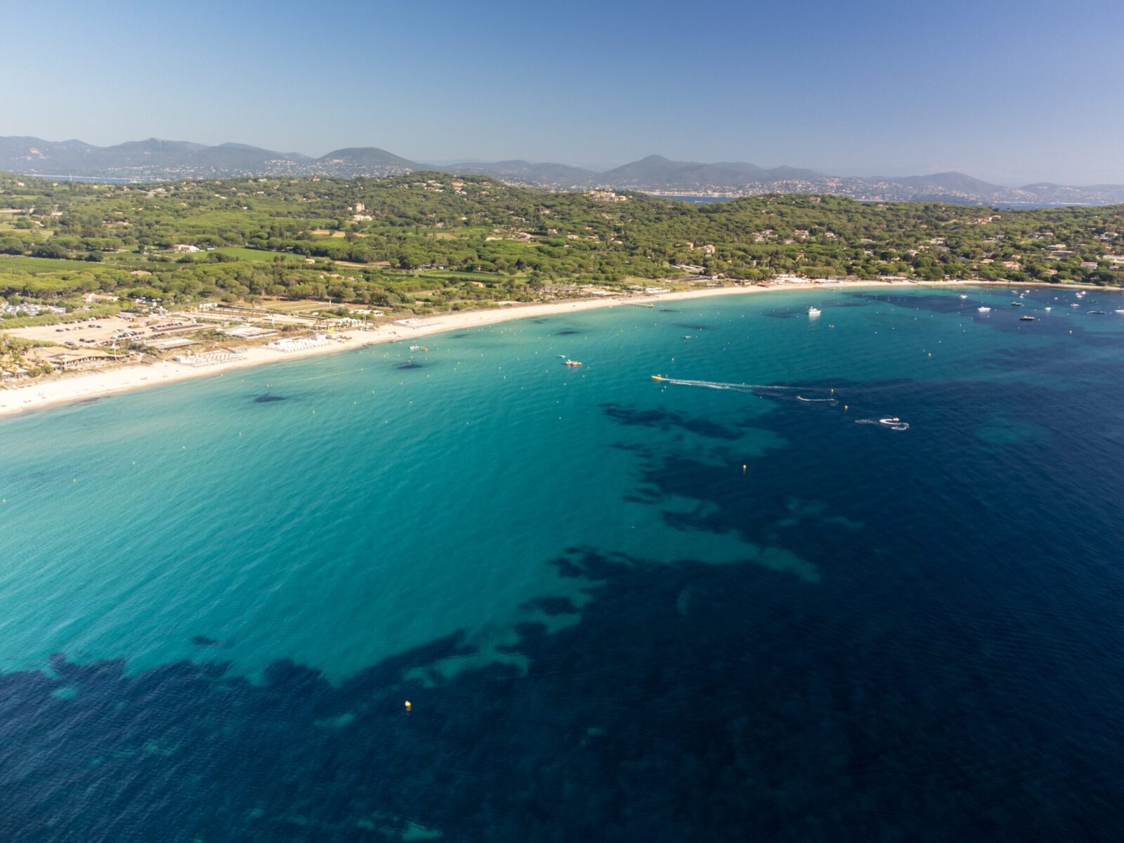 Aerial,View,On,Legendary,Pampelonne,Beach,Near,Saint-tropez,And,Blue
